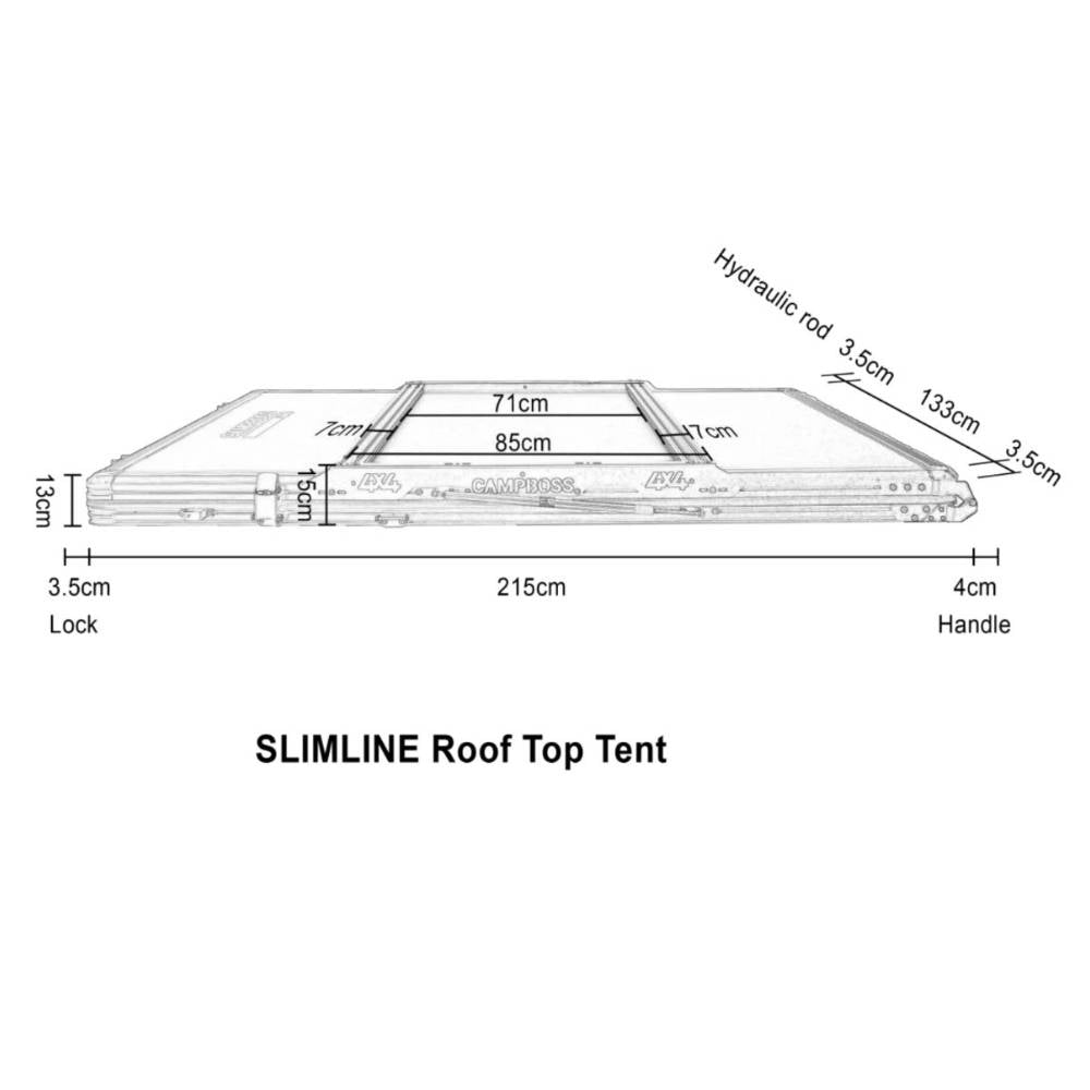 Campboss Slimline 1.2 Rooftop Tent