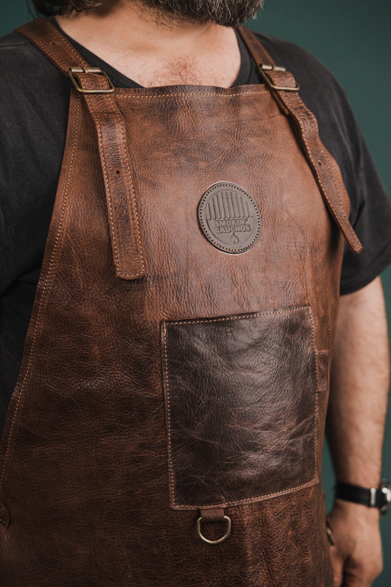 Smokin' Gauchos Brown Handmade Leather Apron
