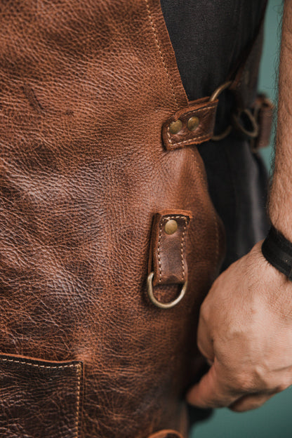 Smokin' Gauchos Brown Handmade Leather Apron