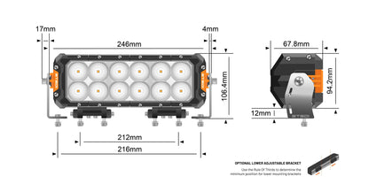 Stedi ST3303 PRO 11 Inch 12 LED Light Bar