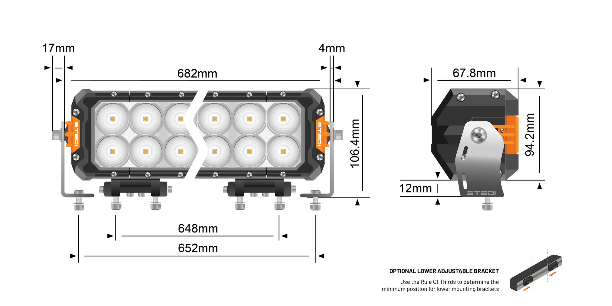 ST3303 PRO 28.2 INCH 40 LED Light Bar - View 11