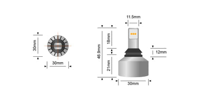 1,000 Lumen T10 / T15 Reverse LED Upgrade (Pair) - View 5