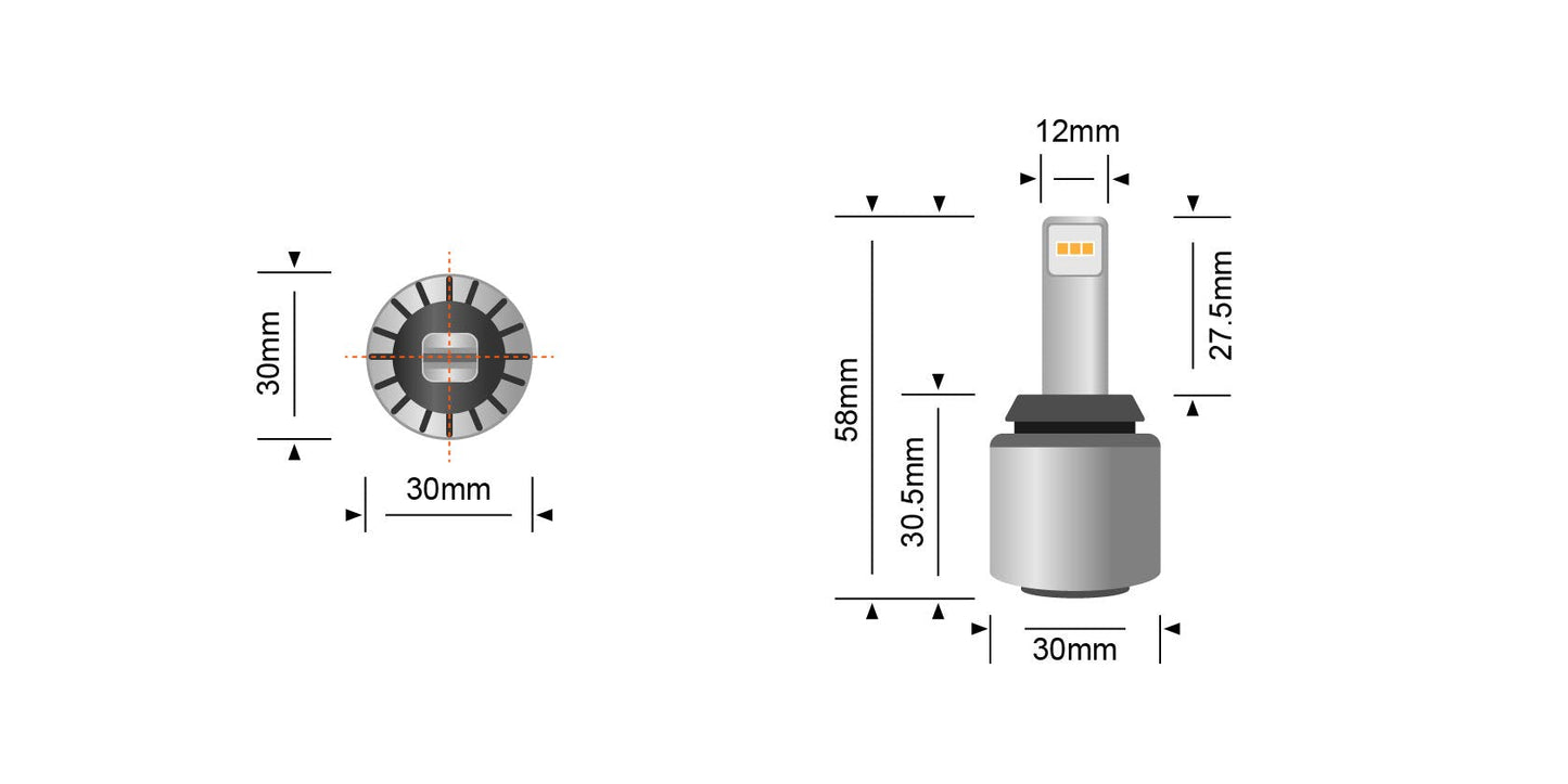 1,000 Lumen T20 Reverse LED Upgrade (Pair) - View 8