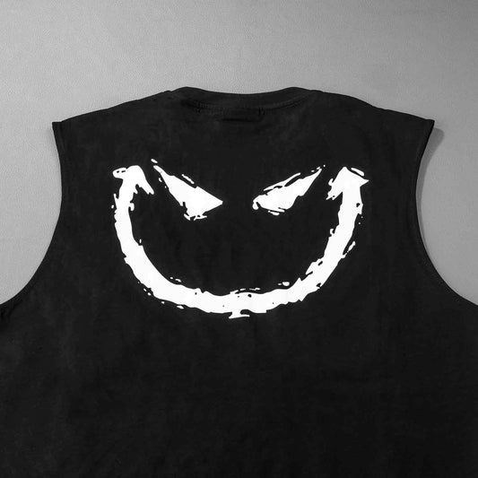 Black Smiley Singlet (S)