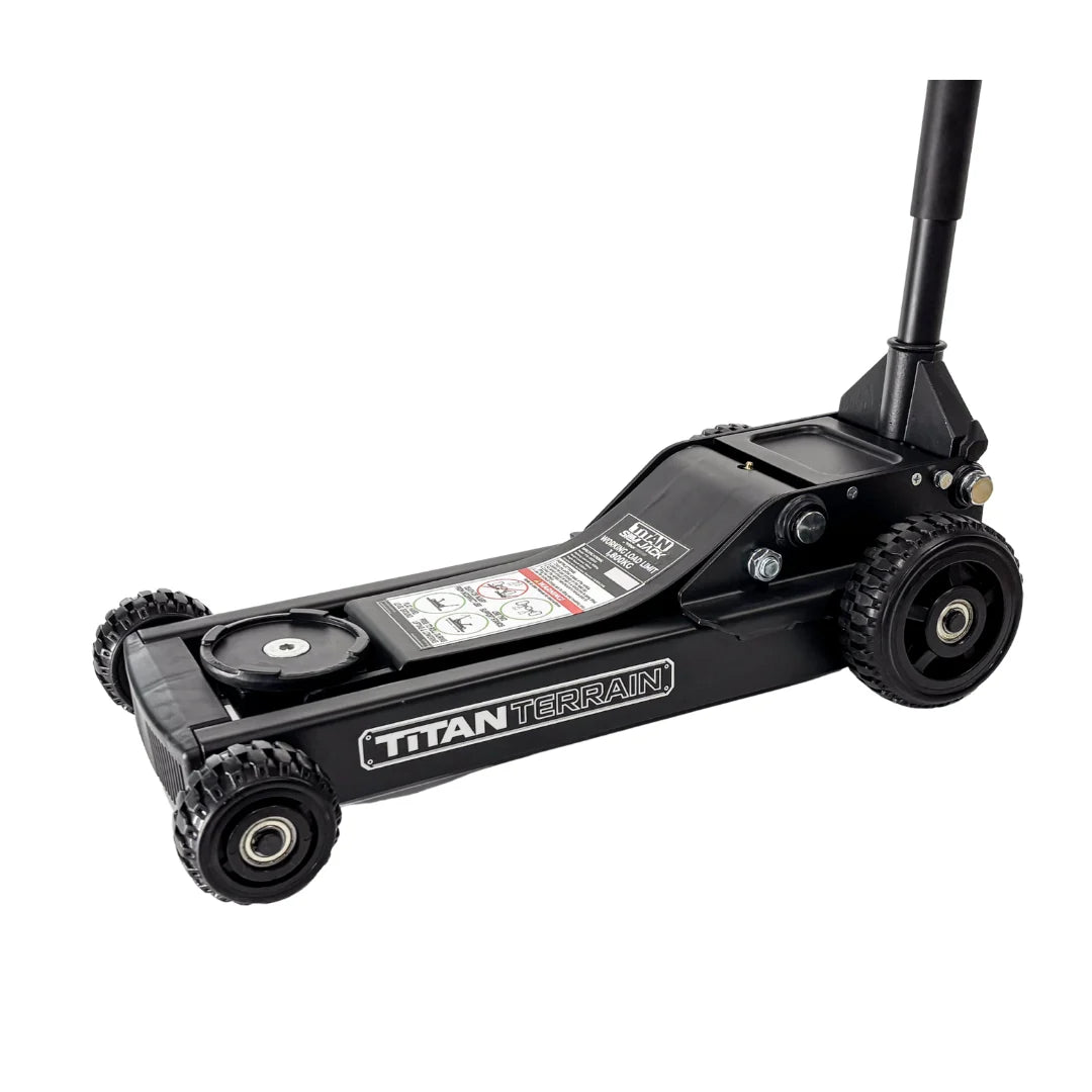 TitanTerrain 1.7 Tonne Low Profile Slim Floor Jack - Low Height Rugged Hydraulic Trolly Jack