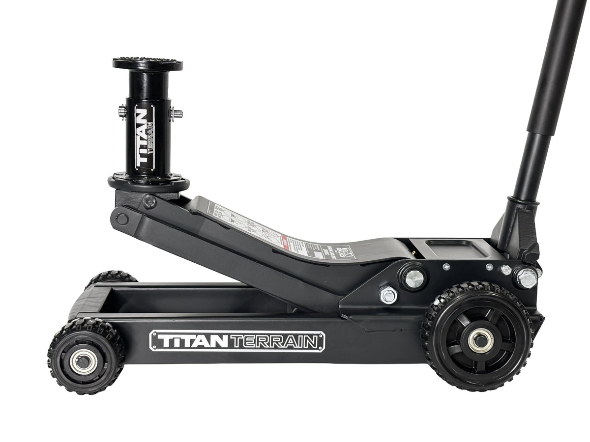 TitanTerrain 1.7 Tonne Low Profile Slim Floor Jack - Low Height Rugged Hydraulic Trolly Jack