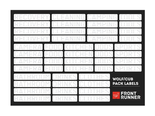 Front Runner Wolf/Cub Pack Campsite Organizing Labels Default Title