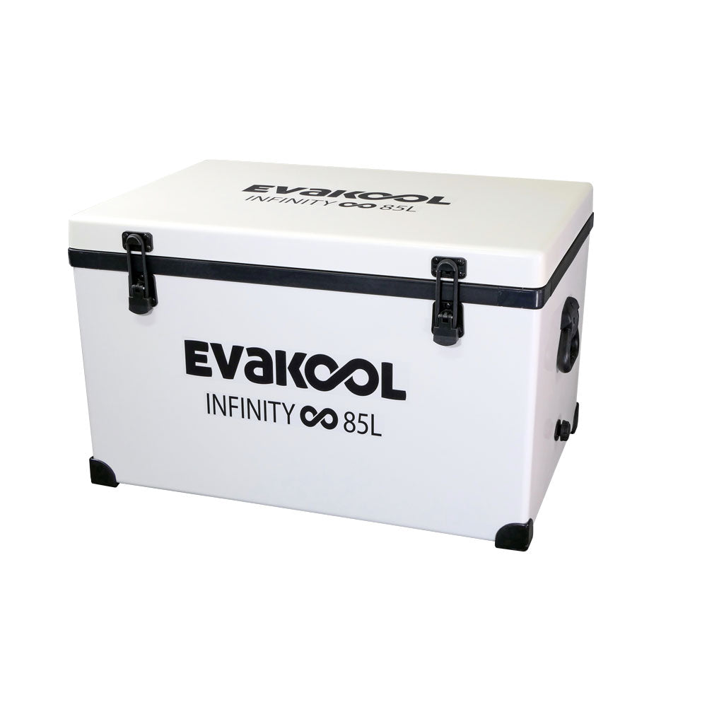 EVAKOOL - Fibreglass infinity icebox - 85L WHITE