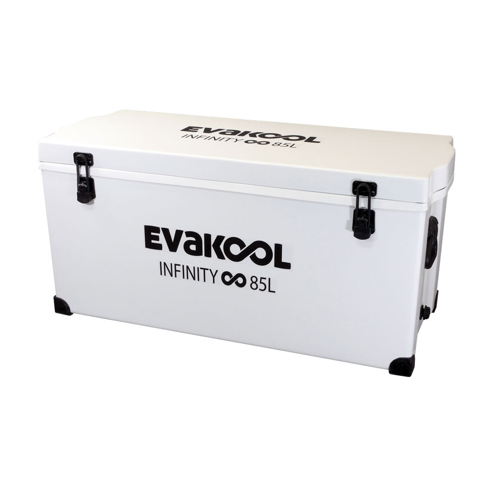 EVAKOOL - Fibreglass infinity icebox - 85L - long WHITE