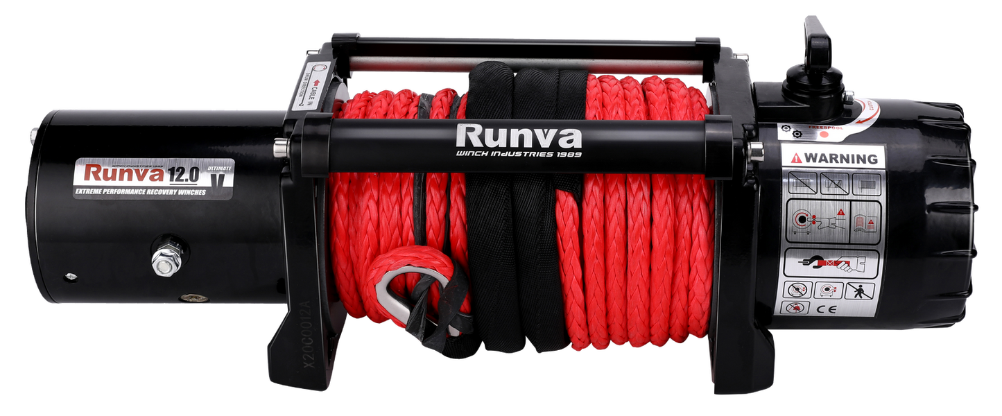 Runva - Runva EWV12000 Ultimate 12V Electric Winch with Synthetic Rope - Default Title