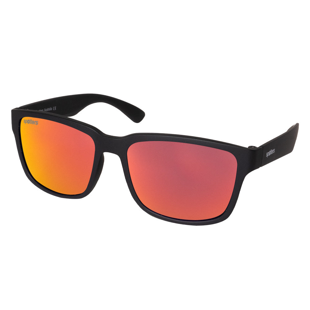 Spotters Kanga Junior Sunglasses Matt Black Red