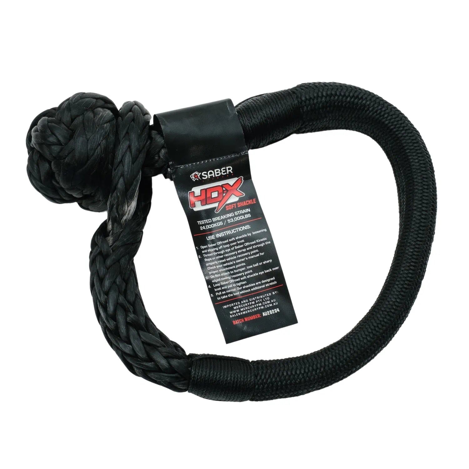 Saber Offroad 20,000KG HDX SaberPro Technora Bound Soft Shackle - PHASING OUT