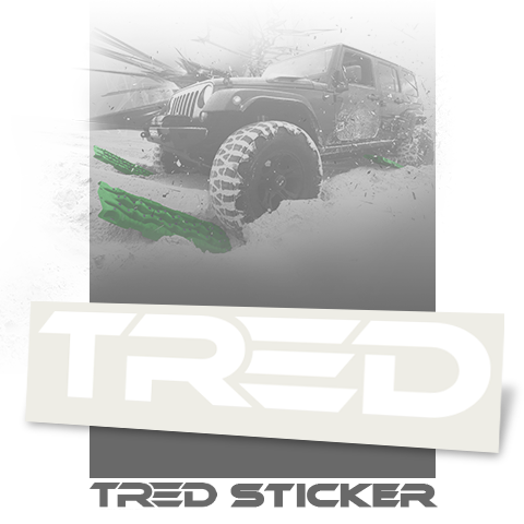 TRED - TRED Logo Sticker - 200mm x 40mm White