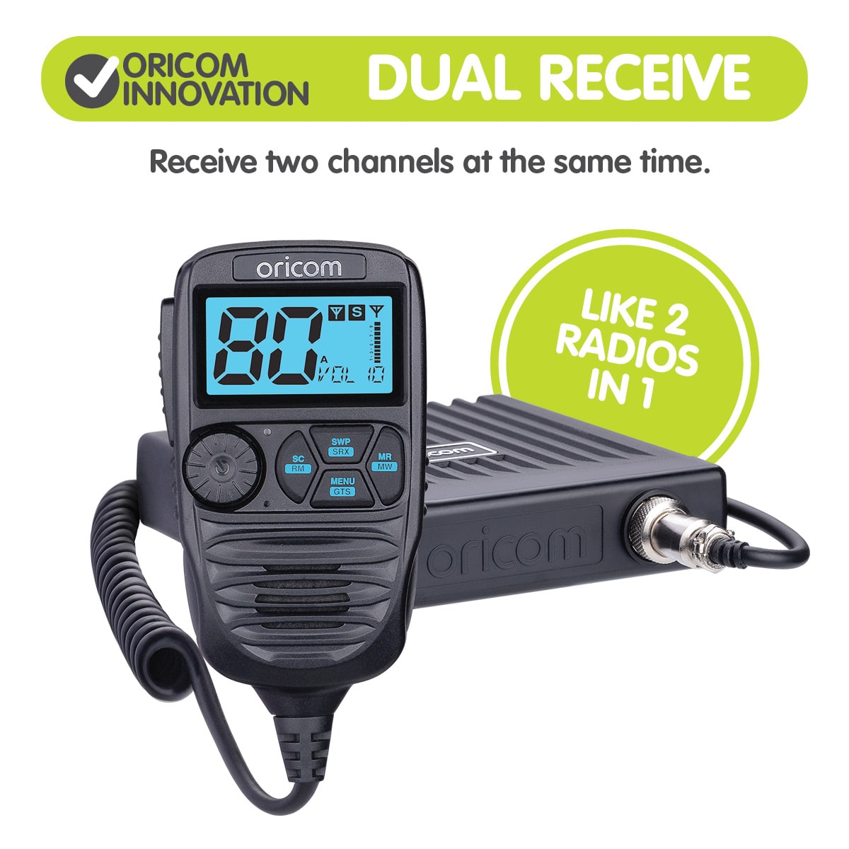 Oricom Dual RX UHF CB CSPKM Default Title